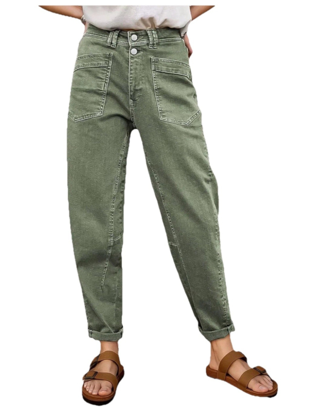 Flamingals Mid Rise Straight Leg Pants Women Stitch Detailing Workout Dressy M